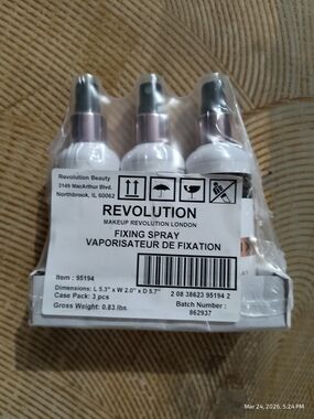 Revolution Fixing Spray Three Pack BNIP